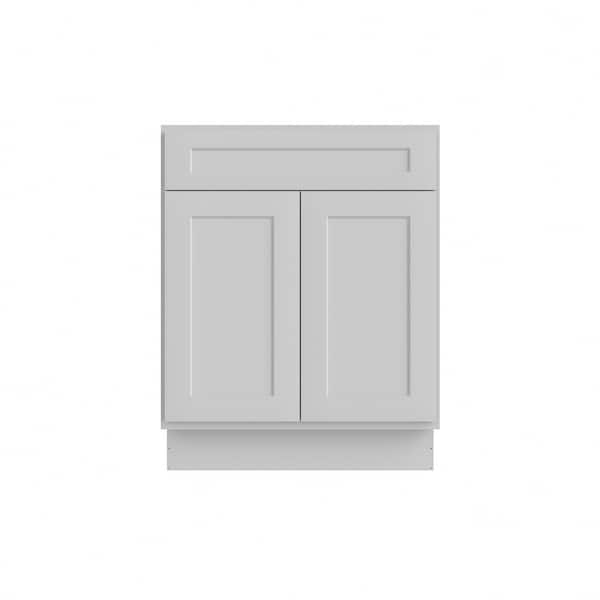 HOMLUX 27 in. W x 21 in. D x 34.5 in. H Ready to Assemble Bath Vanity Cabinet without Top in Shaker Dove