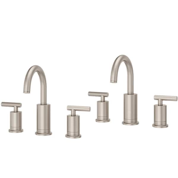 Pfister Contempra 8 in. Widespread 2-Handle Bathroom Faucet in Brushed Nickel (2-Pack)