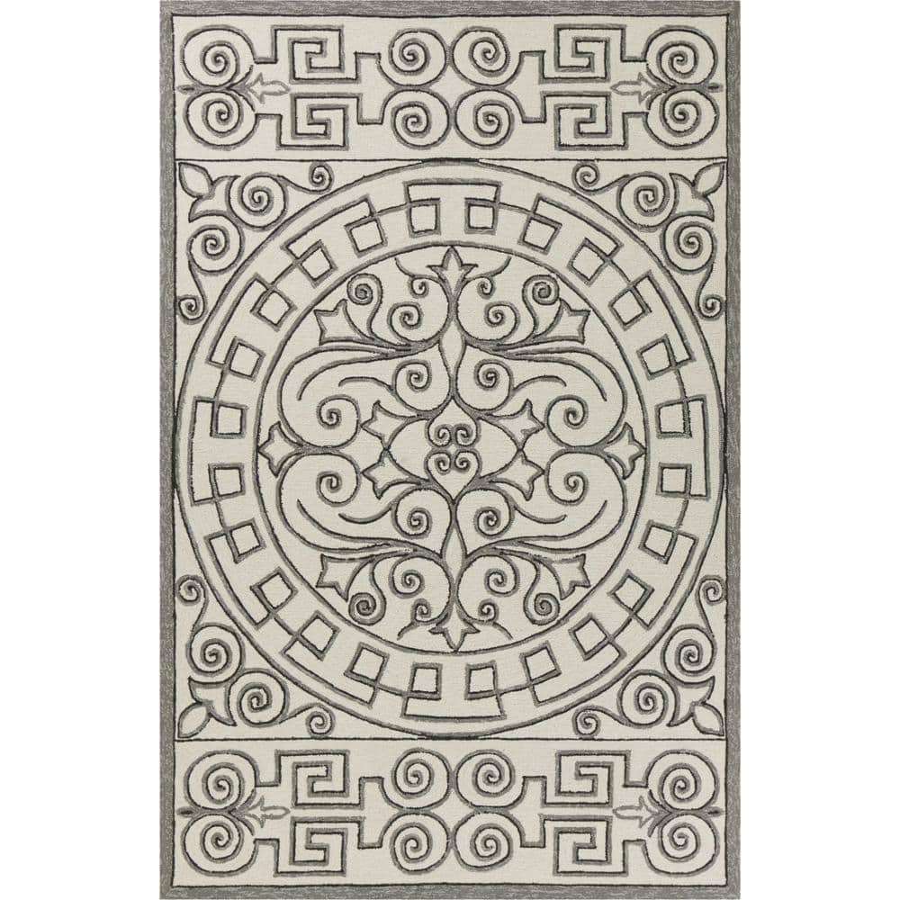 Charlie 5 X 7 ft. Ivory/Grey Moroccan Indoor/Outdoor Area Rug price history on PriceWatchPro