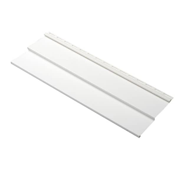 Ply Gem Transformations Double 4 in. x 150 in. White Lap Vinyl Siding