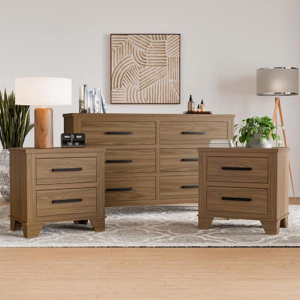 Furniture of America Musa 3-Piece Chestnut Brown 4-Drawer Set of 2 Nightstands and Dresser N72017BR-2NSD Furniture of America Musa 3-Piece Chestnut Brown 4-Drawer Set of 2 Nightstands and Dresser N72017BR-2NSD