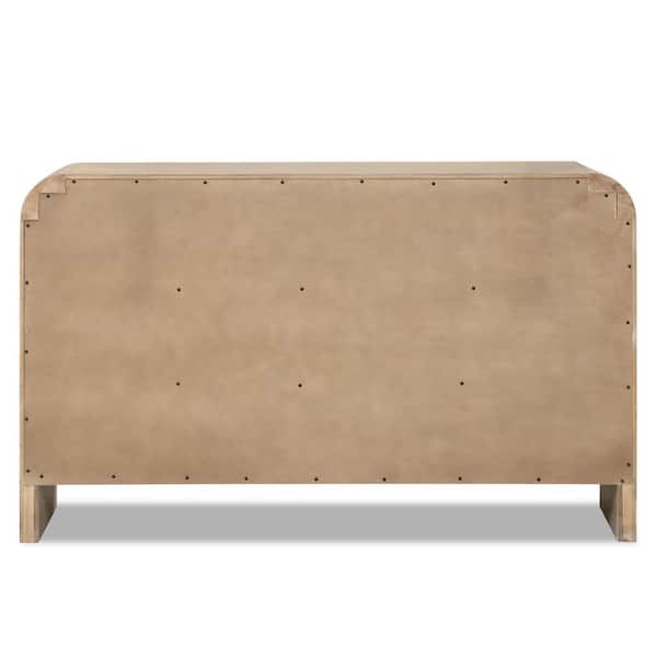 Falkner Modern Natural Wood 9 Drawer 63 in. Wide Dresser