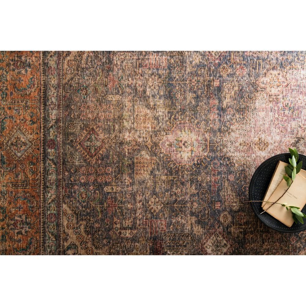 Loren Plum and Multicolor Vintage Accent Rug 2'-3" x 3'-9"
