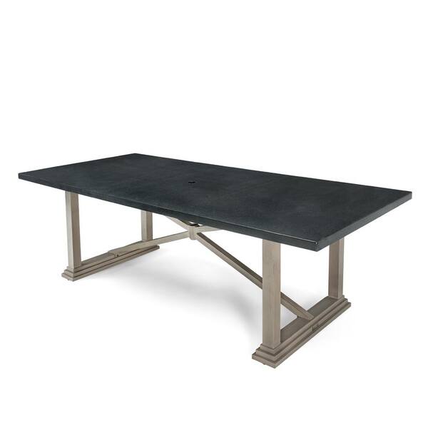 BLUE OAK Saylor Rectangular Aluminum Top Outdoor Dining Table