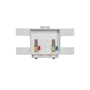 Quadtro 2 in. Copper Sweat Connection Washing Machine Outlet Box with Water Hammer Arresters