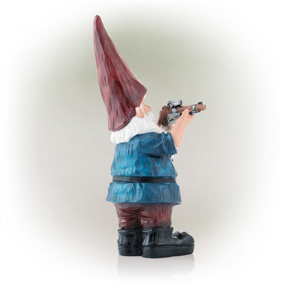 Multicolor Polyresin Animated Garden Gnome Lawn Decoration