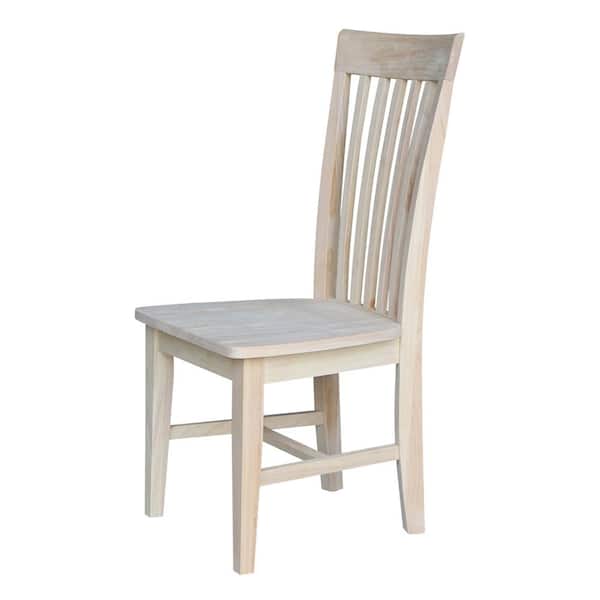 Unfinished Wood Mission Dining Chair (Set of 2)