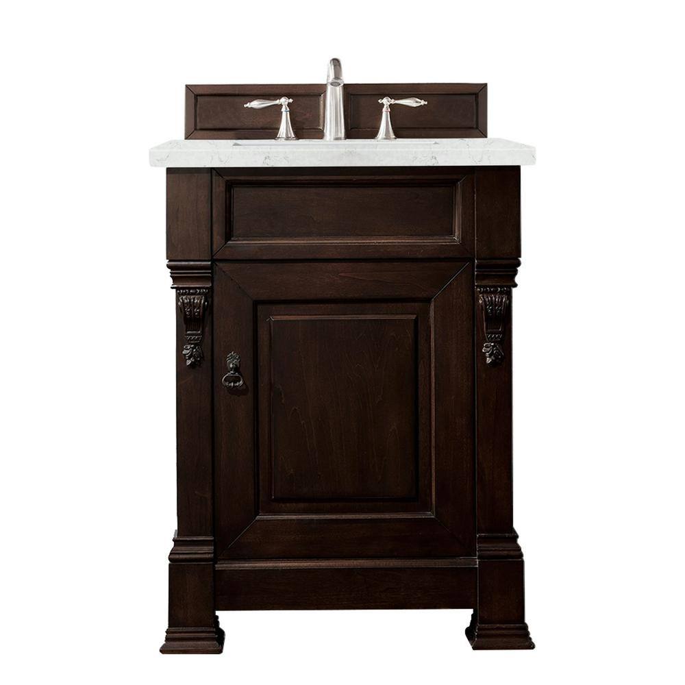 26 in. W x 23.5 in D x 34.3 in. H Single Bath Vanity in Burnished Mahogany 