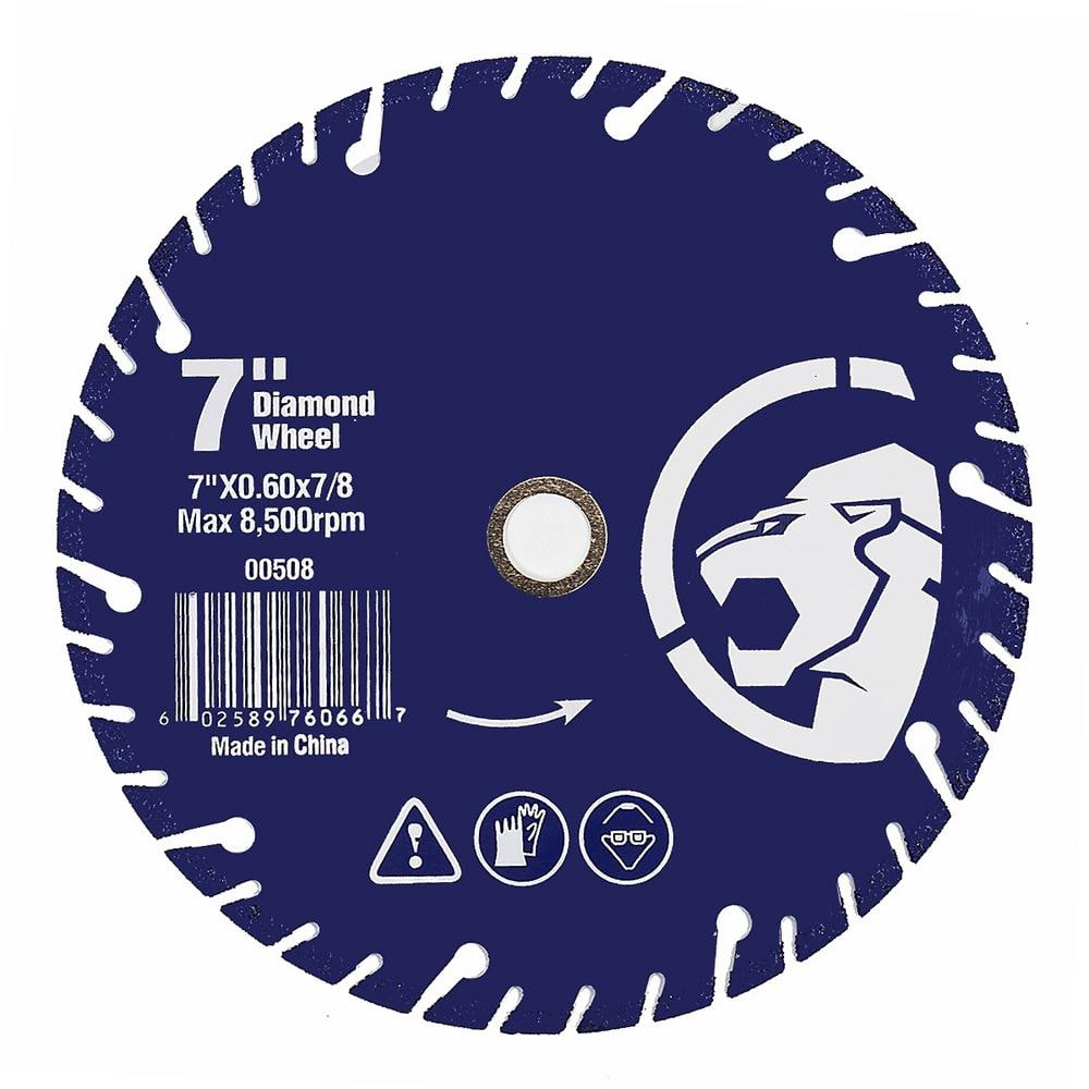 Stark 7 in. Diamond Edge Cut Off Abrasive Wheel with 7/8 in. Arbor