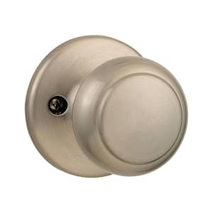 Cove Satin Nickel Dummy Door Knob Featuring Microban Antimicrobial Technology