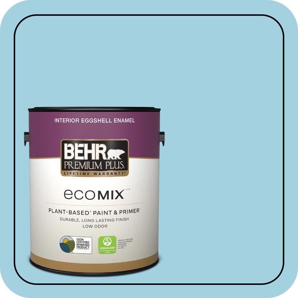 1 gal. #M480-3 Bengal Blue Eggshell Enamel EcoMix Plant-Based Interior Paint & Primer price history on PriceWatchPro