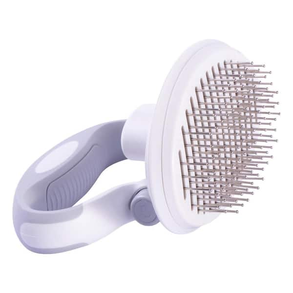 Gyrater Travel Self-Cleaning Swivel Grooming Pet Pin Brush