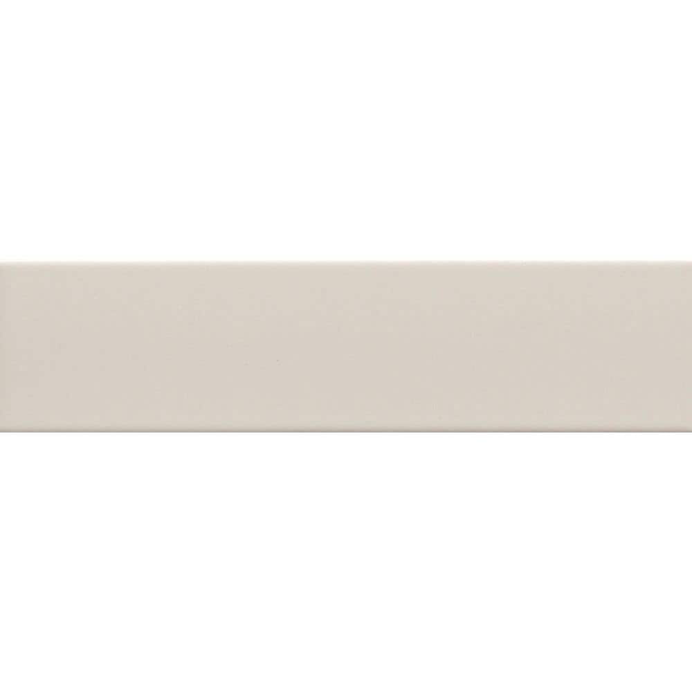 Catch 3" x 12" Matte Beige Ceramic Wall Tile