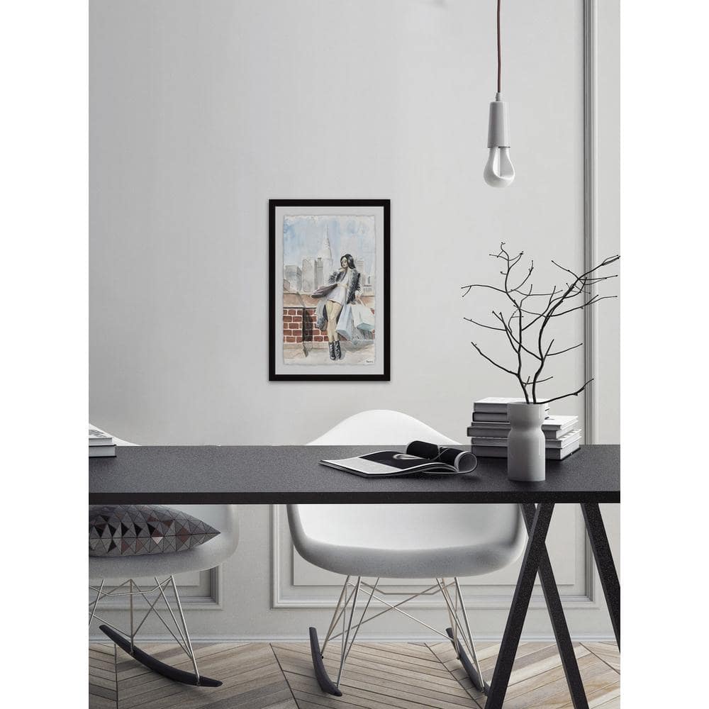45 in. H x 30 in. W Shopaholics Madness by Parvez Taj Framed Wall Art