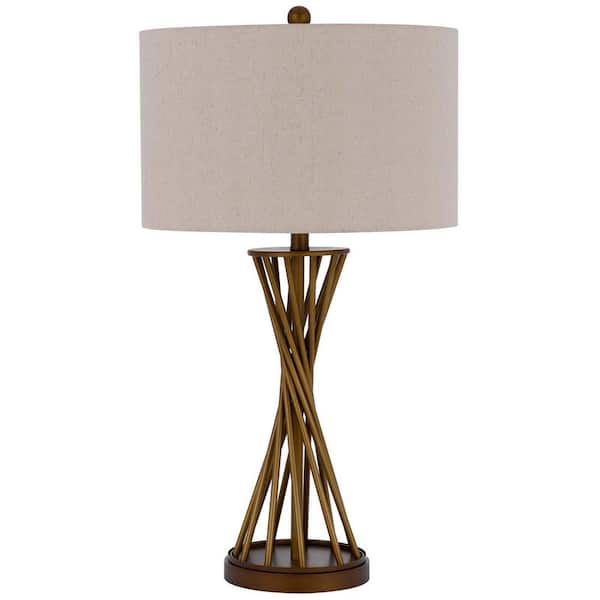 CAL Lighting 32 in. Charcoal Gray Metal Table Lamp with Shade