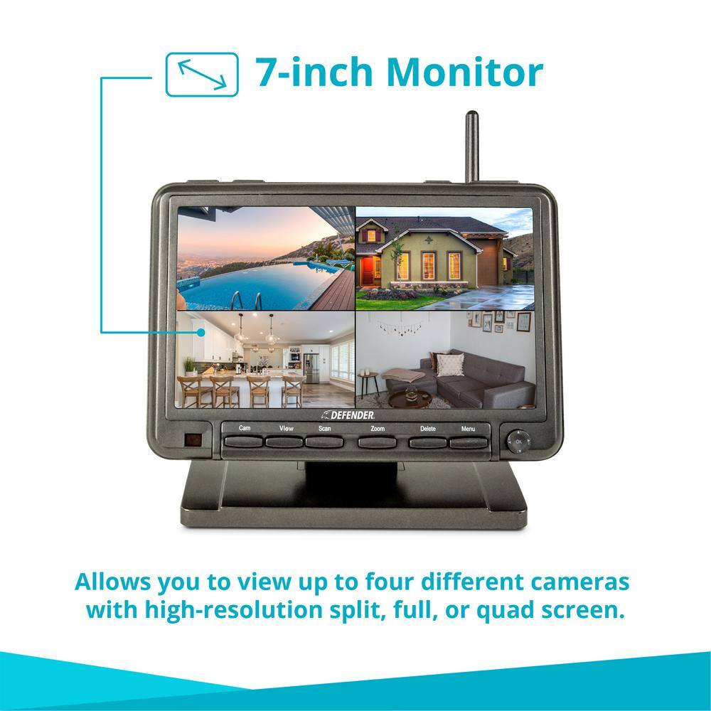Defender PhoenixM2 7" LCD Wireless Night Vision Security System