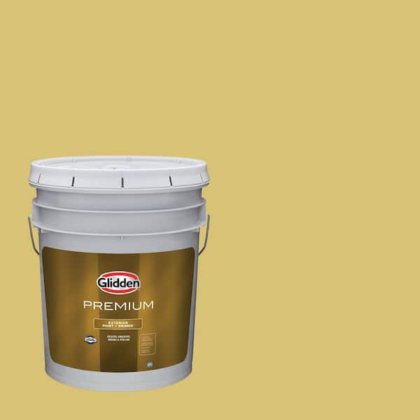 Glidden Premium 5 gal. PPG1109-4 Grassroots Flat Exterior Latex Paint