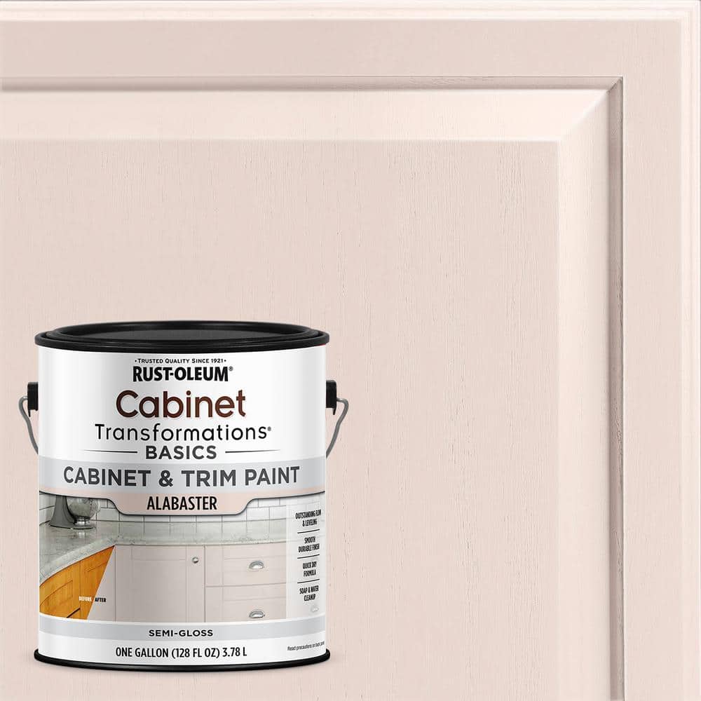 Rust-Oleum 373700 Cabinet Transformations Paint Semi- Gloss Alabaster gal, Size: 1 Gal, image size:1000x1000