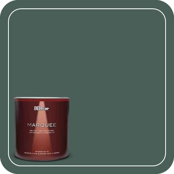 BEHR MARQUEE 1 qt. #M440-7 Rainforest One-Coat Hide Matte Interior Paint & Primer
