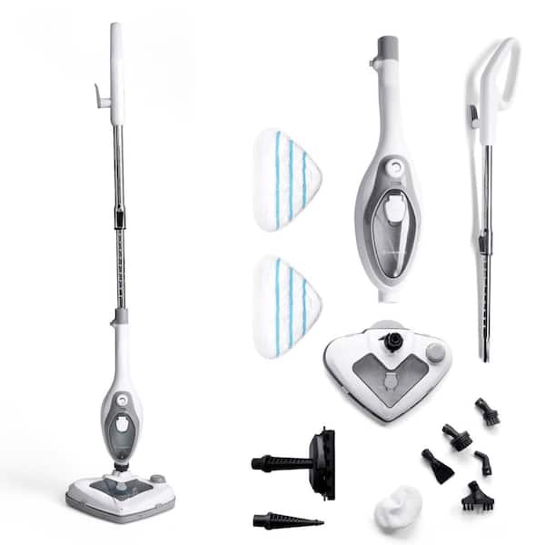 Steam and Go Multi-Function Steamer Mop with 350 ml Water Tank and Accessories for Garment Steaming and Floor Cleaning