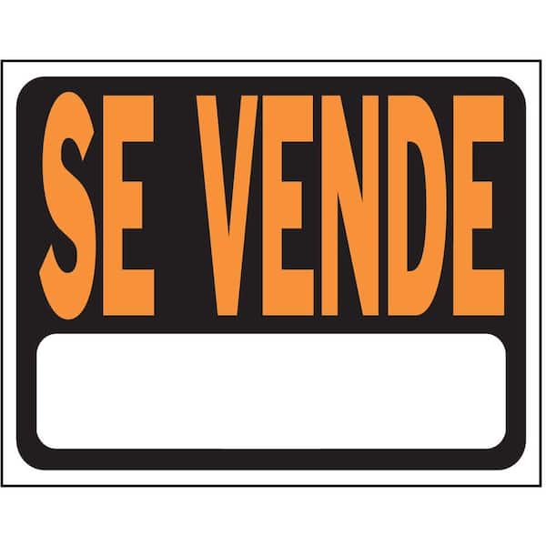 Everbilt 15 in. x 19 in. Plastic Se Vende Sign