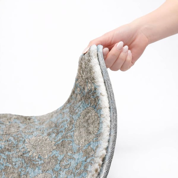 Dream Shag Premium Machine Washable Abstract ADS677 Blue 10 ft. x 14 ft. Area Rug