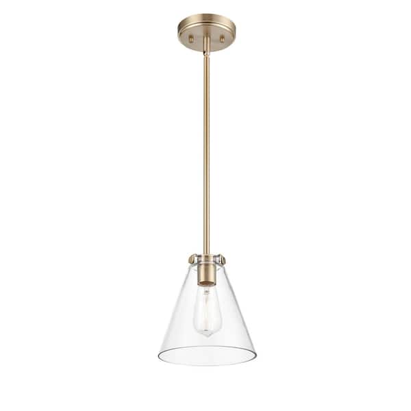 7.75 in. 1-Light Modern Gold Pendant
