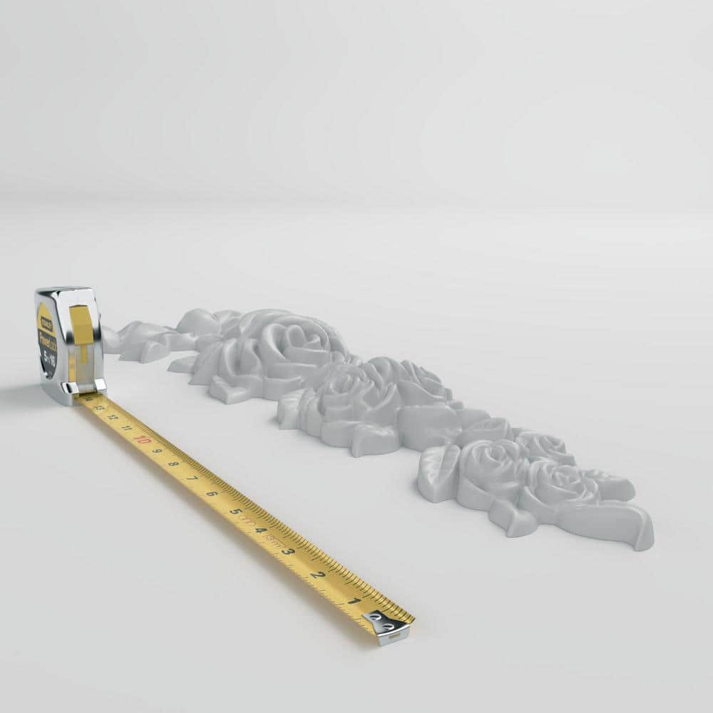 Primed Polyurethane Large Rose Drop Onlay Crown Molding