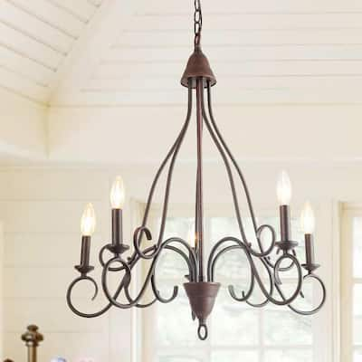 LNC Barnyard II 1-Light Bronze Indoor Ceiling Warehouse Barn Light ...