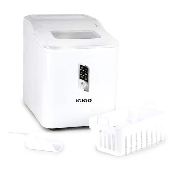 Igloo Self-Cleaning Portable Counter-Top Ice Maker Machine, Silver