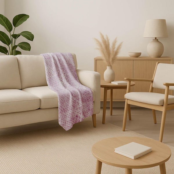 Premium Machine Washable ASB825 Lavender 50 in. x 70 in. Sherpa Throw Blanket