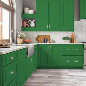 1 gal. #P400-7 Paradise of Greenery Semi-Gloss Enamel Interior/Exterior Cabinet, Door & Trim Paint