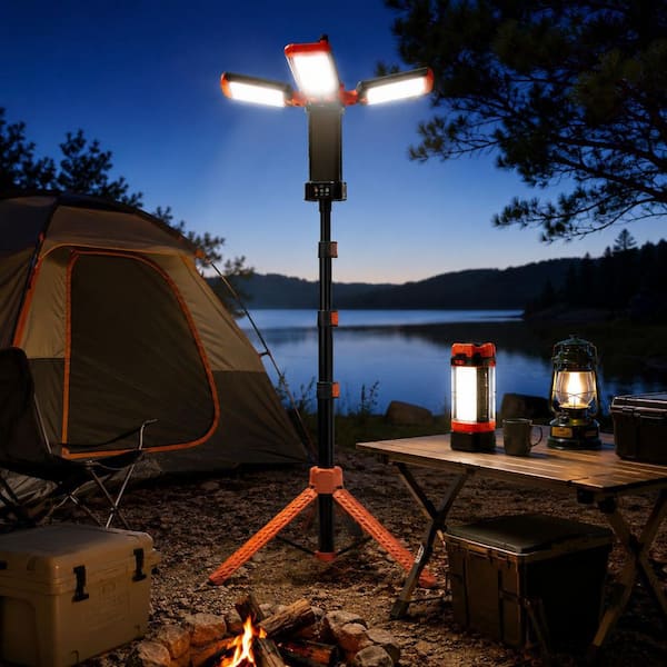 HDX 1000-Watt Halogen Twin-Head Tripod Work Light 637449 - The