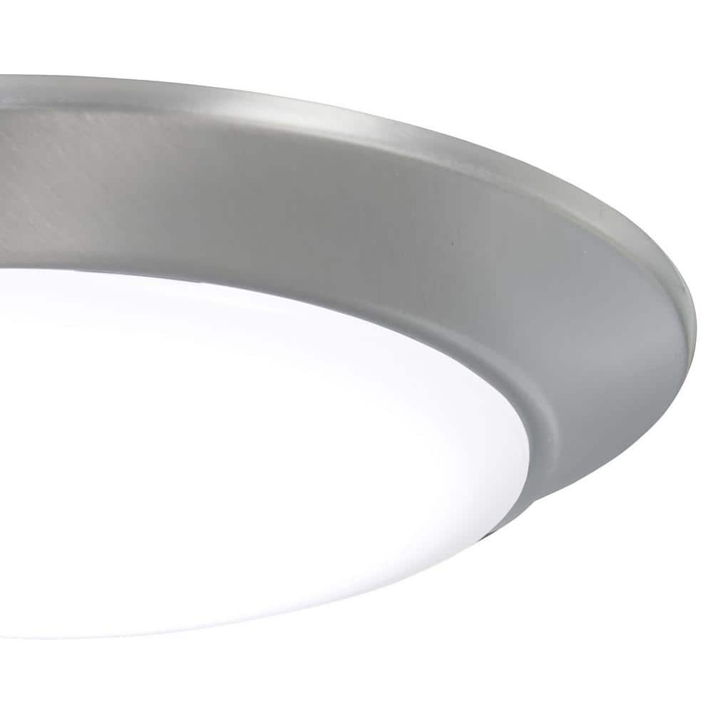 Contemporary Brushed Nickel LED Flush Mount Light 7.5"