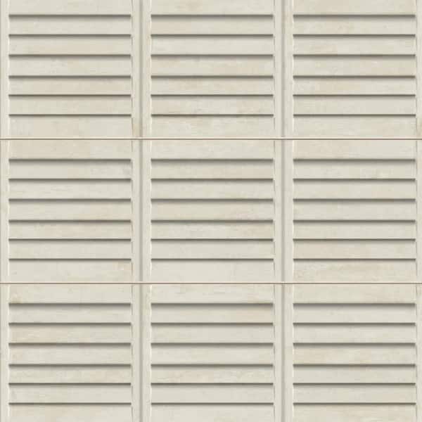 Merola Tile Habanera Decor Bone 11-7/8 in. x 35-1/2 in. Fluted Ceramic Wall Tile (14.75 sq. ft./Case)
