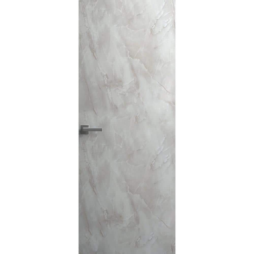 36 in. x 96 in. Unassembled Left-Hand/Inswing Wood Pietra Color Flush Mount Hidden Door with Silver Hinge Finish price history on PriceWatchPro