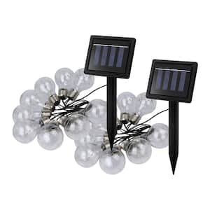 Outdoor 64 in. Solar Edison Bulb Integrated LED String Lights (2-Pack)