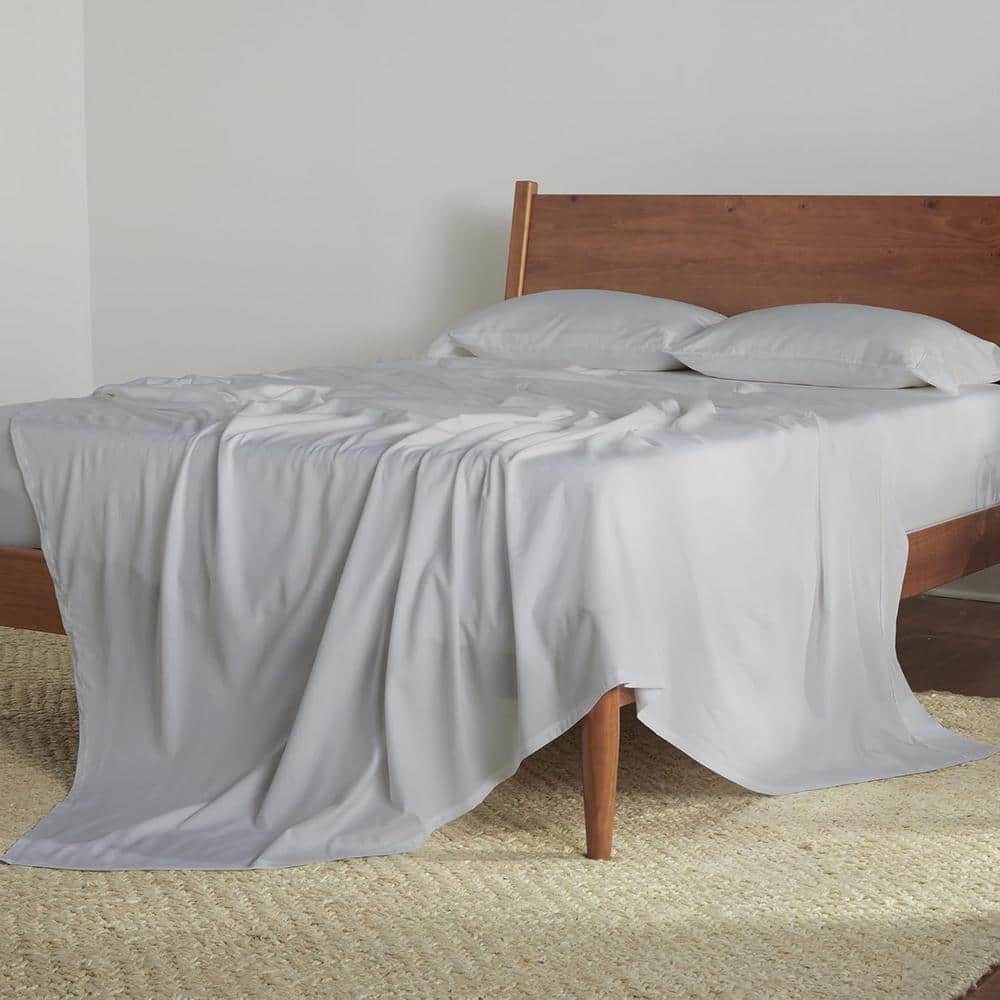 Hyper-Cotton 4-Piece Bed Sheet Set Breathable Cotton Blend Sheets Silky-Smooth Fabric Light Grey Full price history on PriceWatchPro