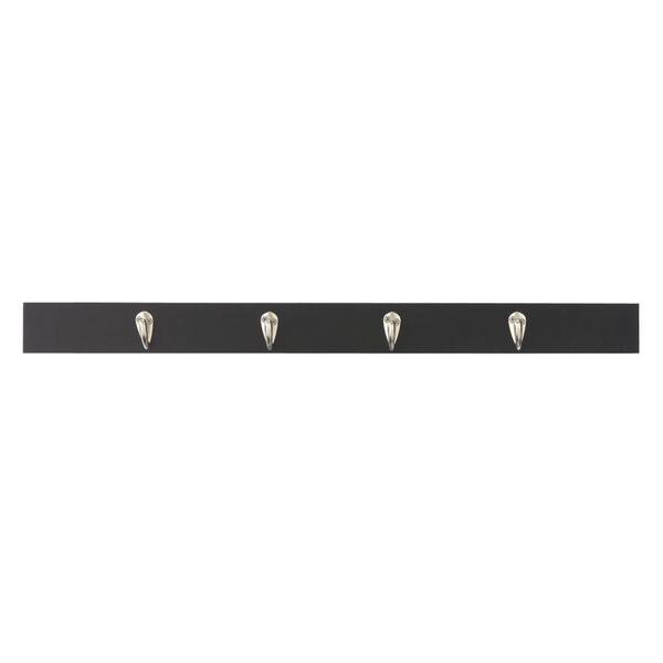 Home Decorators Collection Baxter 4-Hook Panel in Black