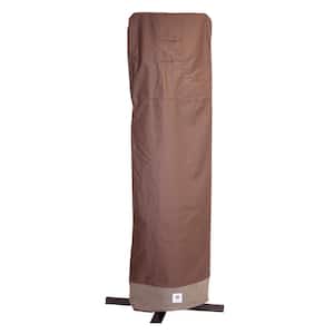 Duck Covers Ultimate 101 in. Brown Patio Offset Umbrella Cover with Integrated Installation Pole