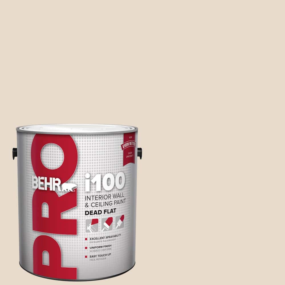 BEHR PREMIUM PLUS 1 gal. #N270-1 High Style Beige Flat Low Odor Interior  Paint & Primer 105001 - The Home Depot