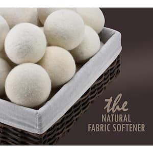 Unscented Reusable Laundry Wool Dryer Balls All-Natural (6-Count)