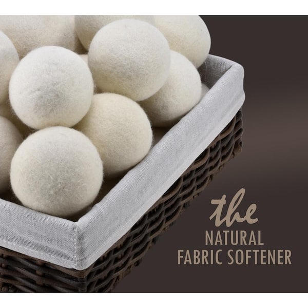 Unscented All Natural Reusable Laundry Wool Dryer Balls, 6-Count