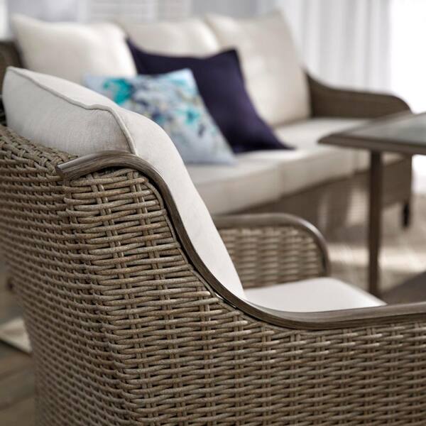 Hampton Bay Cushion Guard Slipcover Set for Lounge chair Graphite 