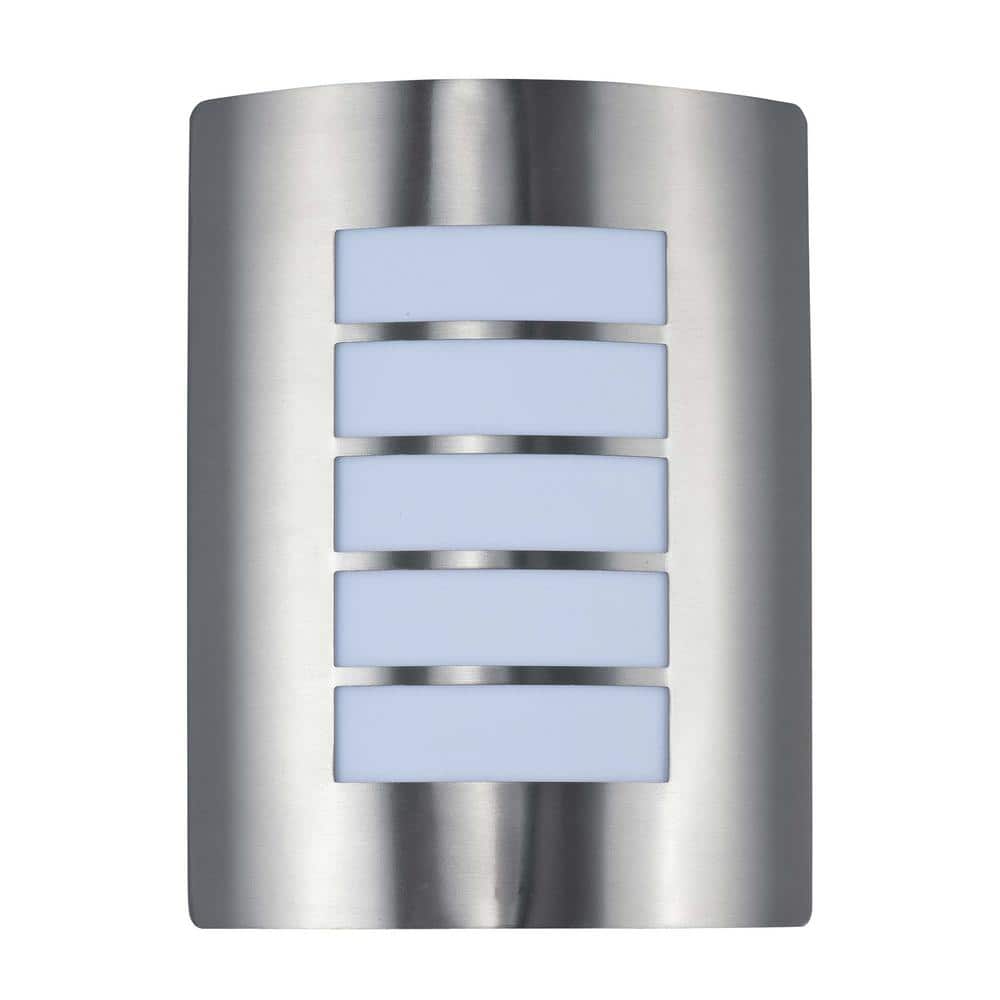 UPC 783209204430 product image for View 9 in. W 1-Light Stainless Steel Outdoor Wall Lantern Sconce | upcitemdb.com