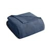 INK+IVY Bree Knit Indigo Acrylic King Blanket II51-1144