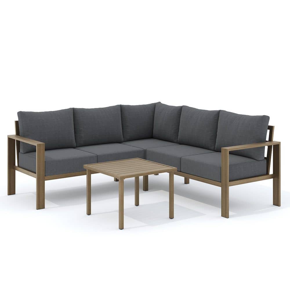 6-Pieces Metal Outdoor Sectional Furniture Dark Gray price history on PriceWatchPro