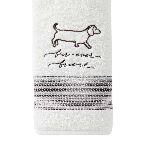 White 100% Cotton Running on Coffee Hand Towel (2-Pack) U2778000830203 -  The Home Depot