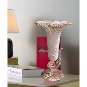 Seashell Antique Ivory Polyresin Decorative Vase