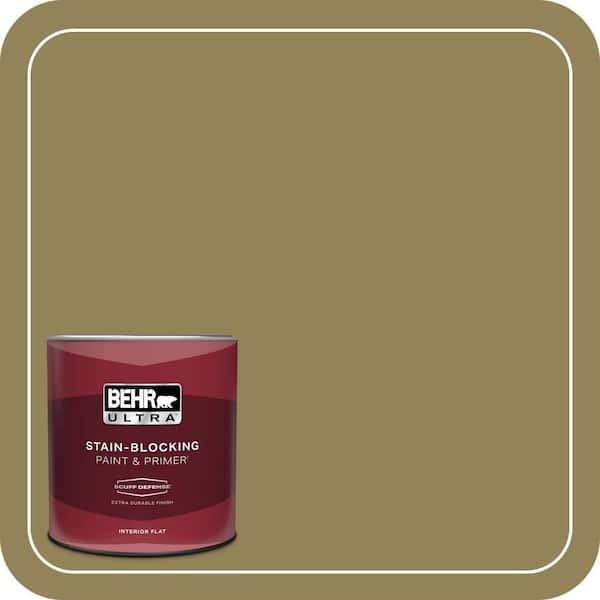 BEHR ULTRA 1 qt. #S330-6 Dash of Oregano Extra Durable Flat Interior Paint & Primer